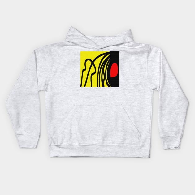 Red yellow black Kids Hoodie by osileig